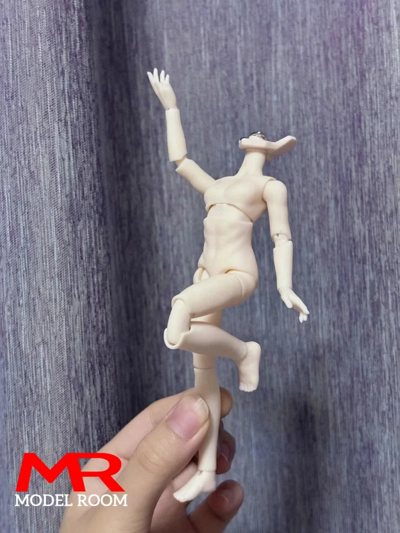 Asi 3.0 Muscle BJD Joint Beweglicher Körper im Maßstab 1:12, 14 cm bewegliche Anime-Actionfigur, superflexibler Körper für OB11-Kopfskulpturen