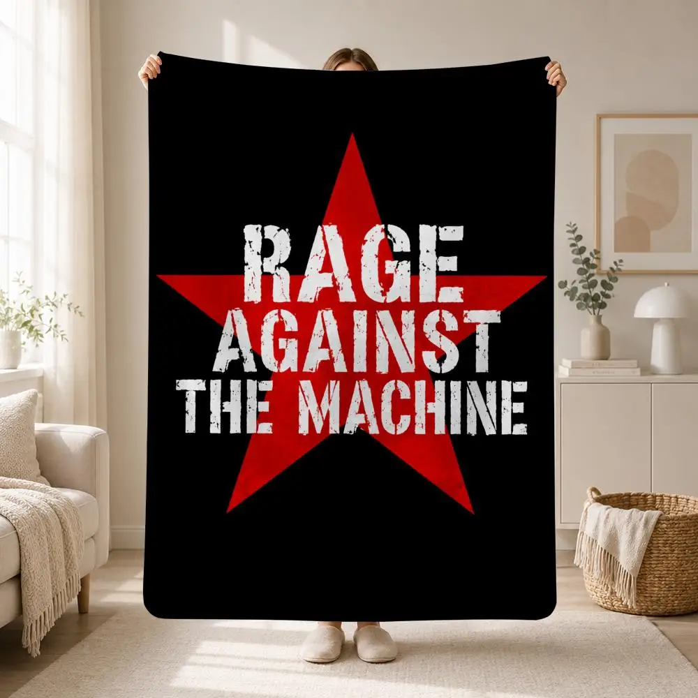 Legendary Alternative Rock Band Rage Against The Machine Throw Soft Plush Flannel Throw Blanket Sofa Bed Travel Home Decor