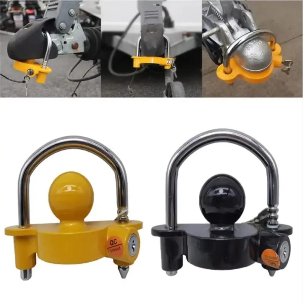 

High Quality Universal Car Trailer Coupler Lock High Security Adjustable Trailer Lock Anti-Theft U-Shape Tow Ball Lock Trailer