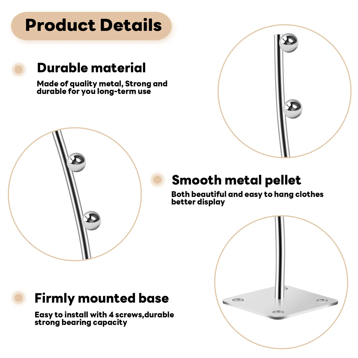 

A95U Настенное крепление, волнистая вешалка-водопад, 7 бусин, крючки для демонстрации одежды