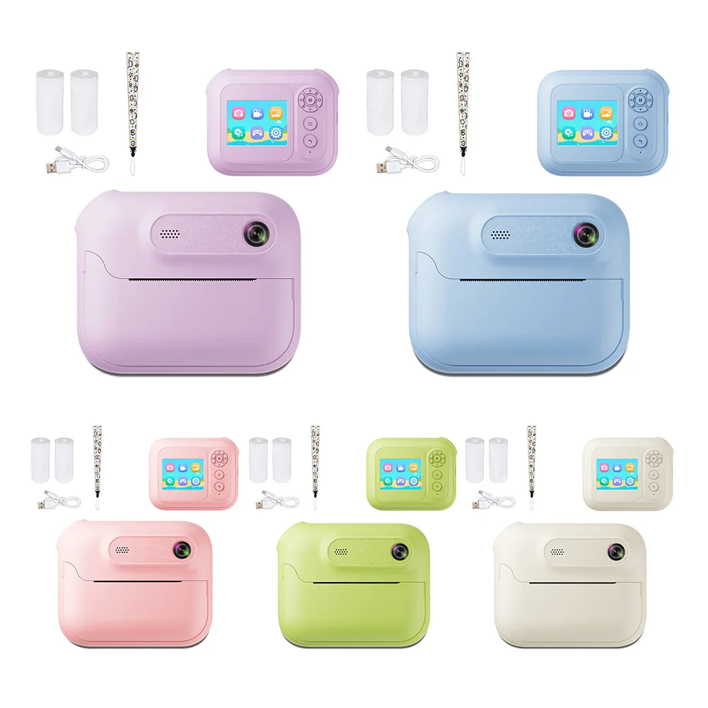 Instant Print Camera HD Digital Camera 1080P Mini Thermal Print Camera 1300mAh Kids Camera Printer for Girls Boys Birthday Gifts
