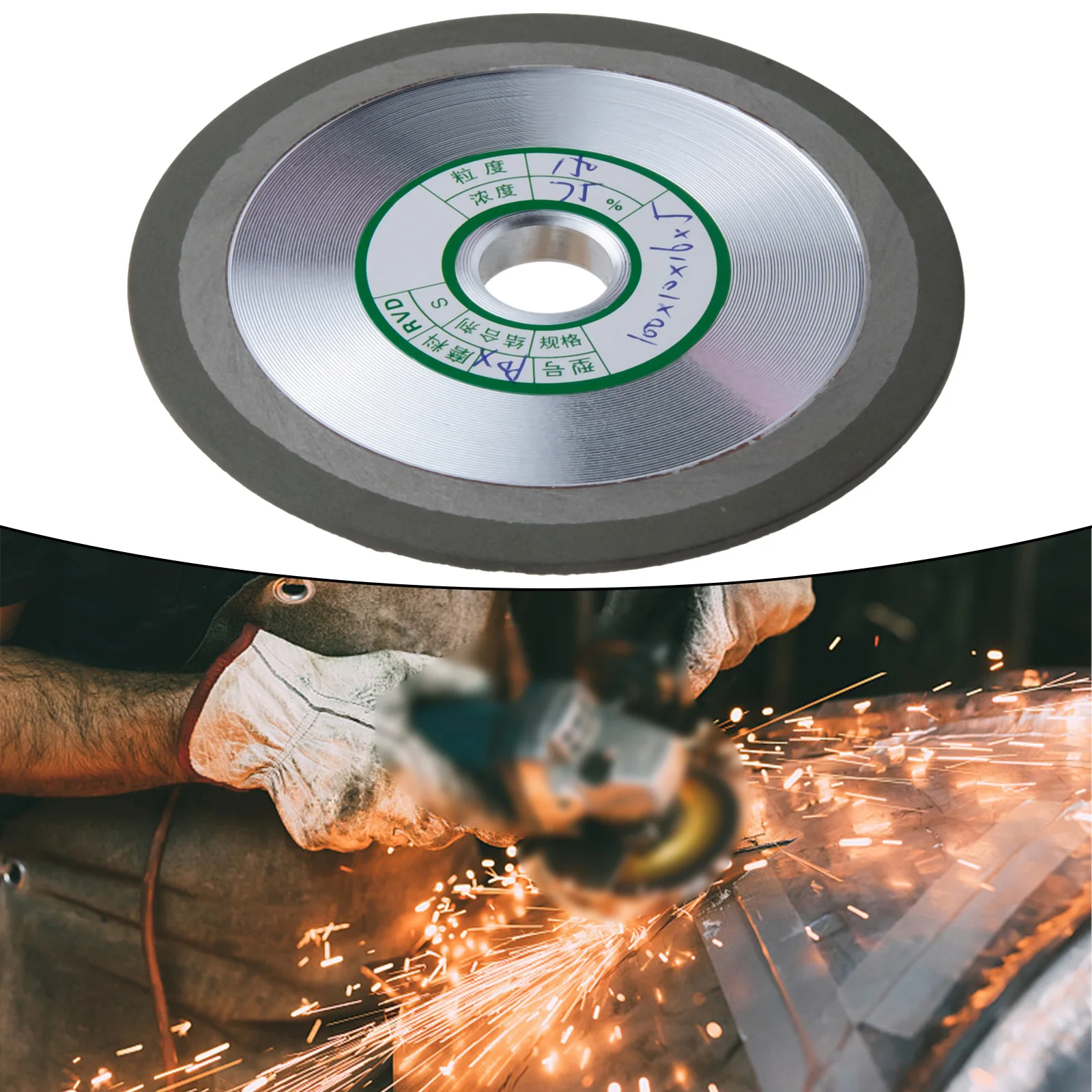4 Inch Widen Grinding Wheel Hypotenuse Style 150 Grit For Carbide Metal Ener Grinding Hard Alloy Hard Steel Die Steel