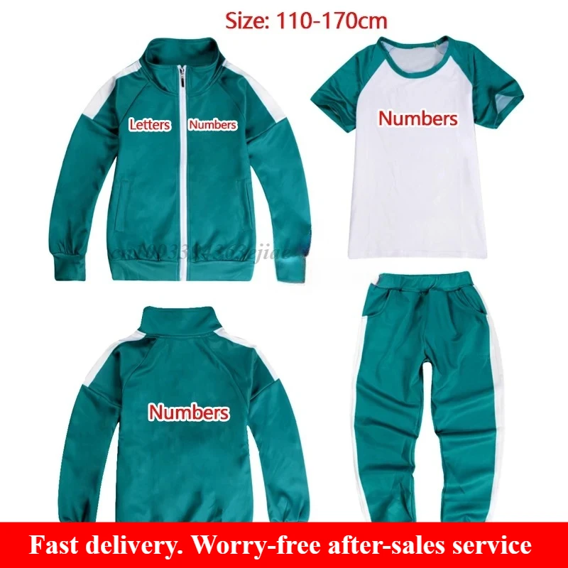 

Cosplay Calamari Games Costume Korean Movie 456 001 Cosplay Costume Adult Tracksuit Uniform Outfit Pants Jacket T-shirt Unisex72