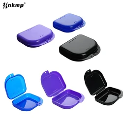 Dental Orthodontic Retainer Box Denture Storage Container Mouth Guard Case with Vent Holes and Hinged Lid