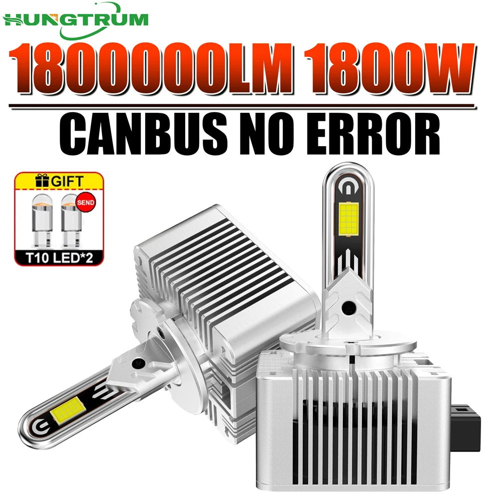 

Светодиодные лампы для фар D3S D1S HID CANBUS 1800W 1800000LM D1R D3R D2S D4S D2R D4R, автомобильные лампы 6000K, Plug and Play, 12V