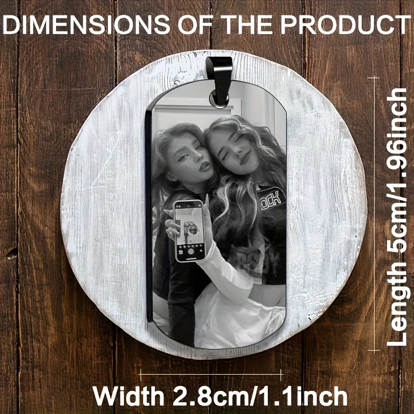 Stainless Steel Keychain Personalized Custom Carved Photo Text Durable Metal Gift For Men Boyfriends Fathers Holiday Birthday