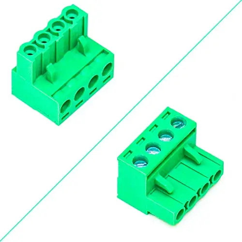 

5,08 мм 4-контактный разъем Phoenix, винтовая клеммная колодка для печатной платы, адаптер для проводов, 5 шт., для электроники, DIY проектов