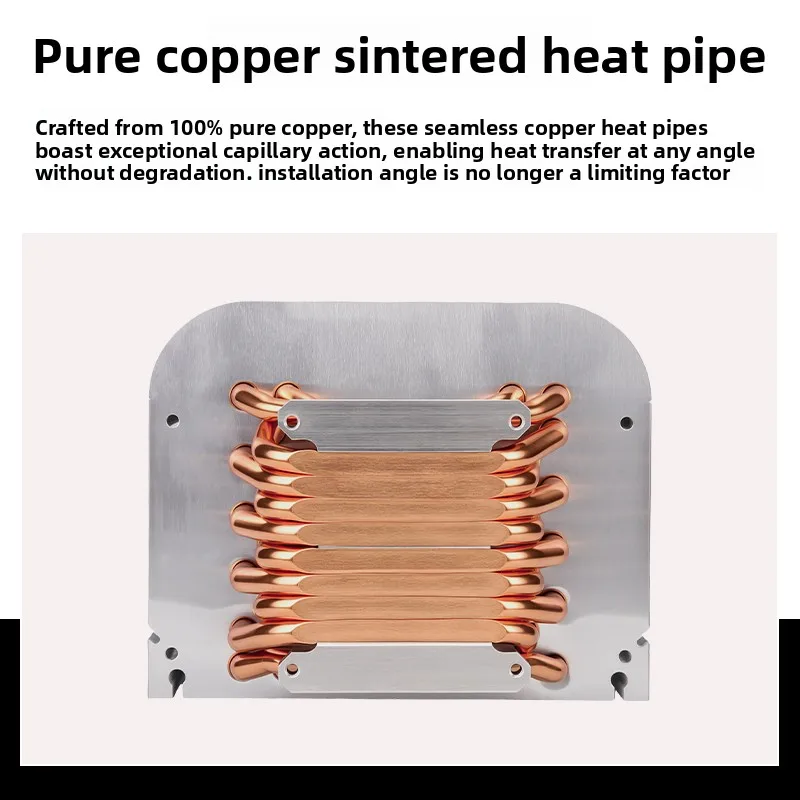 1000W COB Light Heat Sink, 12 Copper Tube Radiator with Fan, Semiconductor Cooling for LED Stage Photography Light