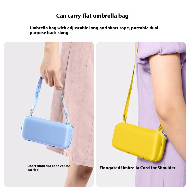 

Сплошной цвет, мини-складная сумка-зонтик, устойчивая к ультрафиолетовому излучению, повседневная, легкая, портативная, с мужской и женской сумкой, вмещающая деньги карты
