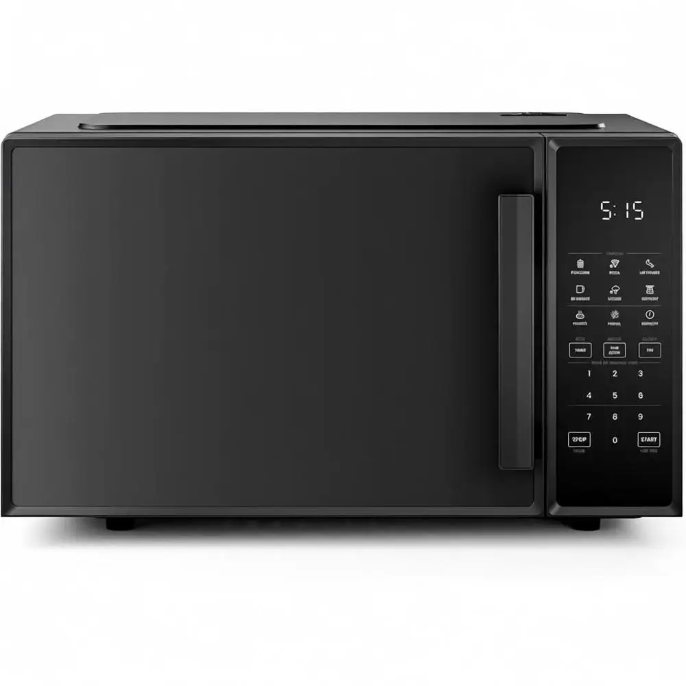 

900-ваттный, 0,9 куб. фута. Микроволновая печь с 10 уровнями мощности, 6 предустановленными программами, функцией быстрого приготовления, энергосберегающим режимом, блокировкой от детей и функцией отключения звука - черная