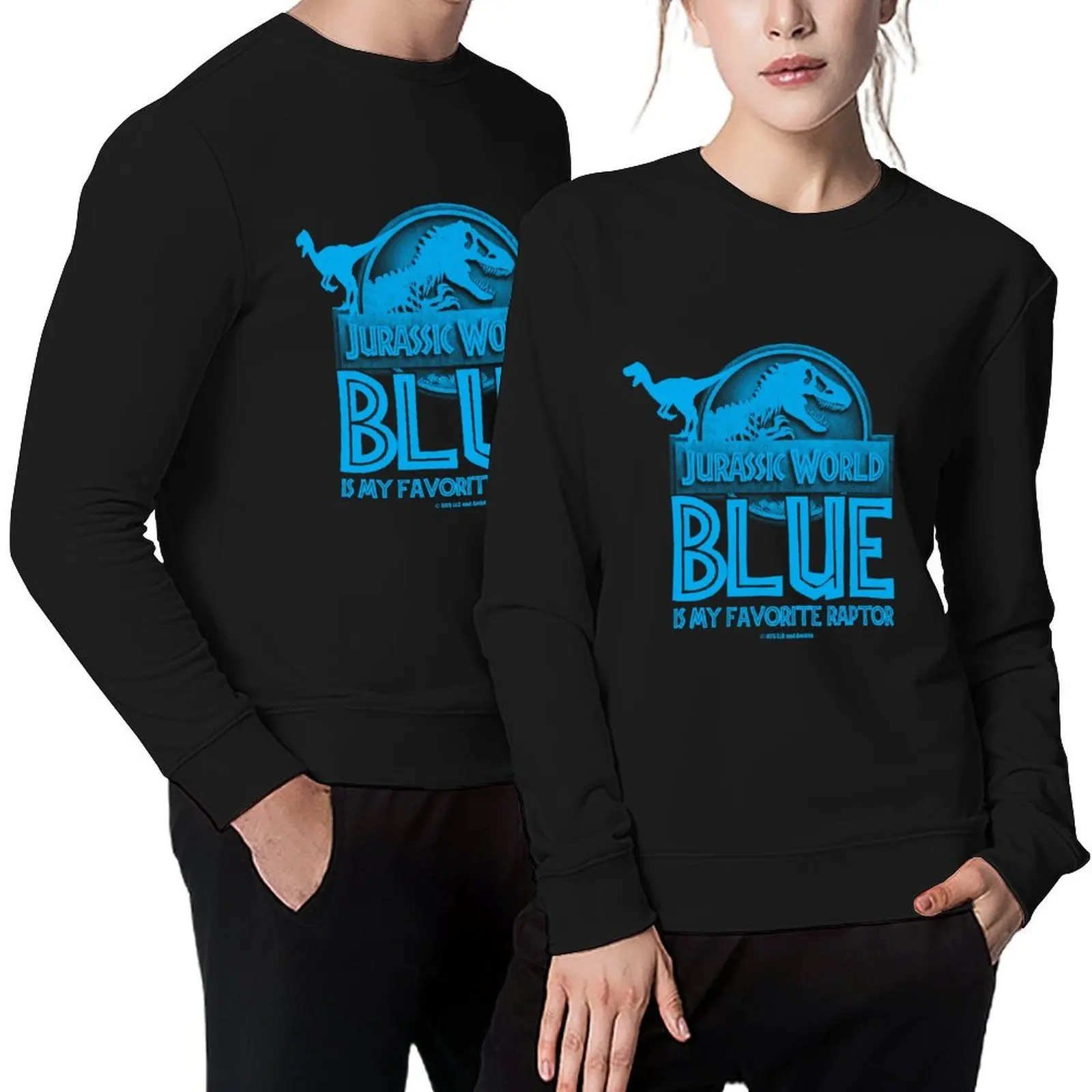 

Jurassic World - Blue is my favorite raptor Pullover japanese style tracksuits mens clothes mens clothing oversize sweatshirts