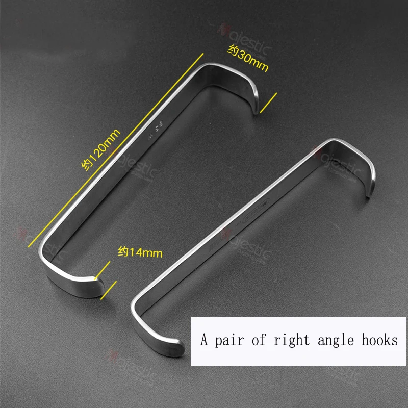 Dental stainless steel mandibular ascending branch contra-angle retractor maxillofacial tissue implant tools and instruments