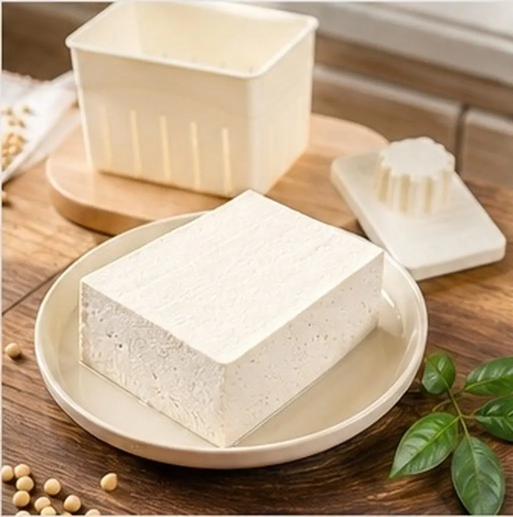 2Pcs Plastic Tofu Making Mold Set for Homemade Tofu DIY Kitchen Tool Compact Lightweight Safe Food Grade Household Bean Curd