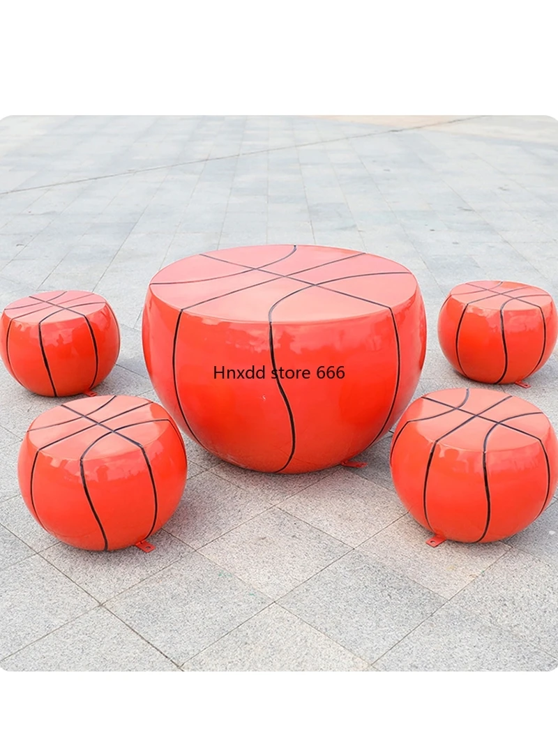 Basketball Modeling Seat Modern Creative Seat Fiberglass Sculpture