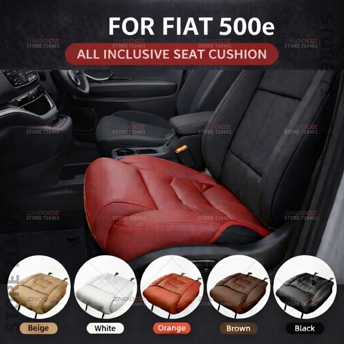 

For Fiat 500e Car Seat Leg Support Extension Seat Cover Memory Foam Extender Cushion Interior Accessories
