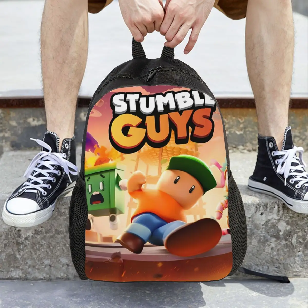 

Классический рюкзак Stumble Guys Game, прочный школьный деловой рюкзак для мужчин и женщин, холщовые сумки для ноутбука и компьютера