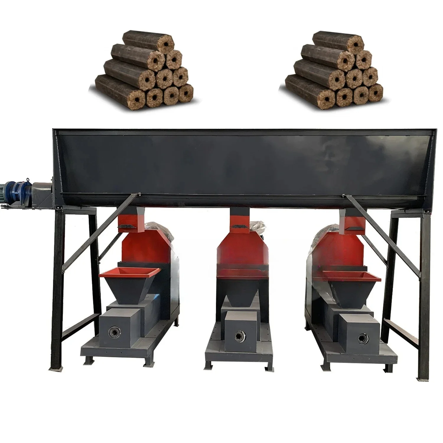 Rice Husk Wood Briquette Machine Sawdust Briquetting Press Sawdust Briquette Charcoal Making Machine