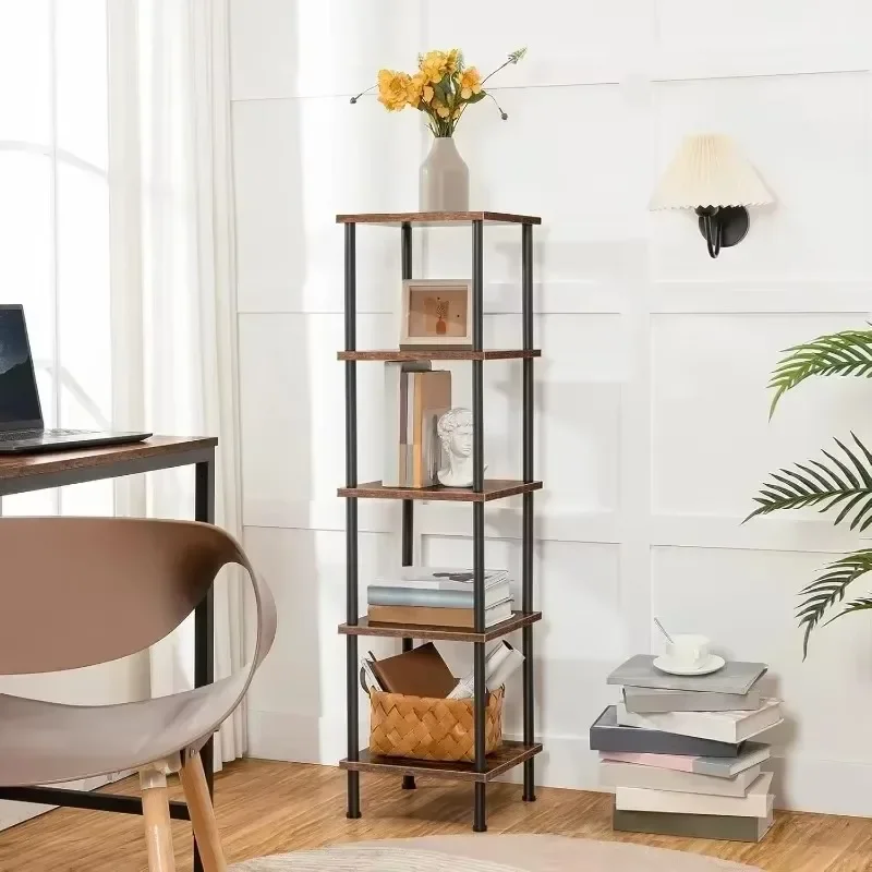 

Corner Shelf Stand, Corner Square Rack Display Shelf, Tall Storage Plant Stand, Bookcase for Small Spaces, Living Room