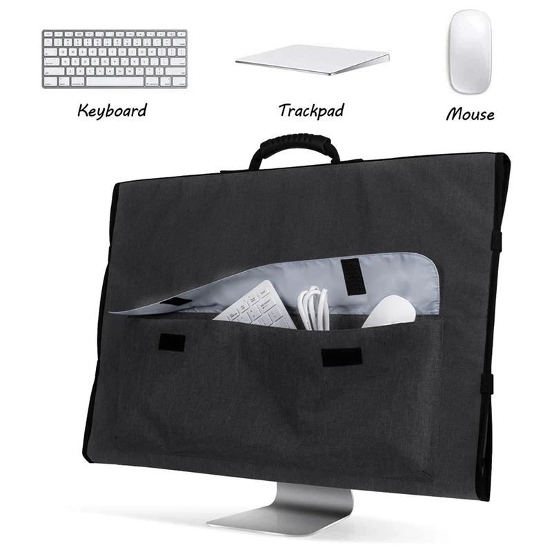 Travel Carrying Case for Monitors Protective Monitor Bag Monitor Carrying Case Black-A51M