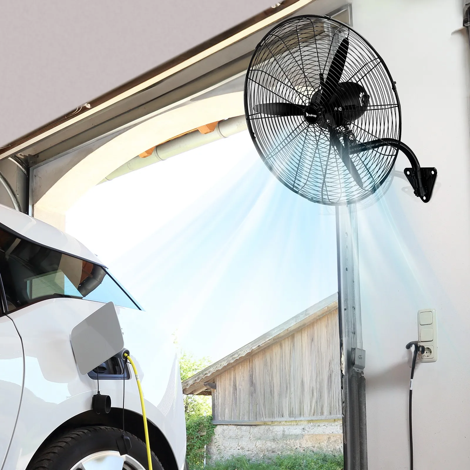 

30 Inch High Velocity Oscillating Wall Mount Fan For Industrial Residential Use