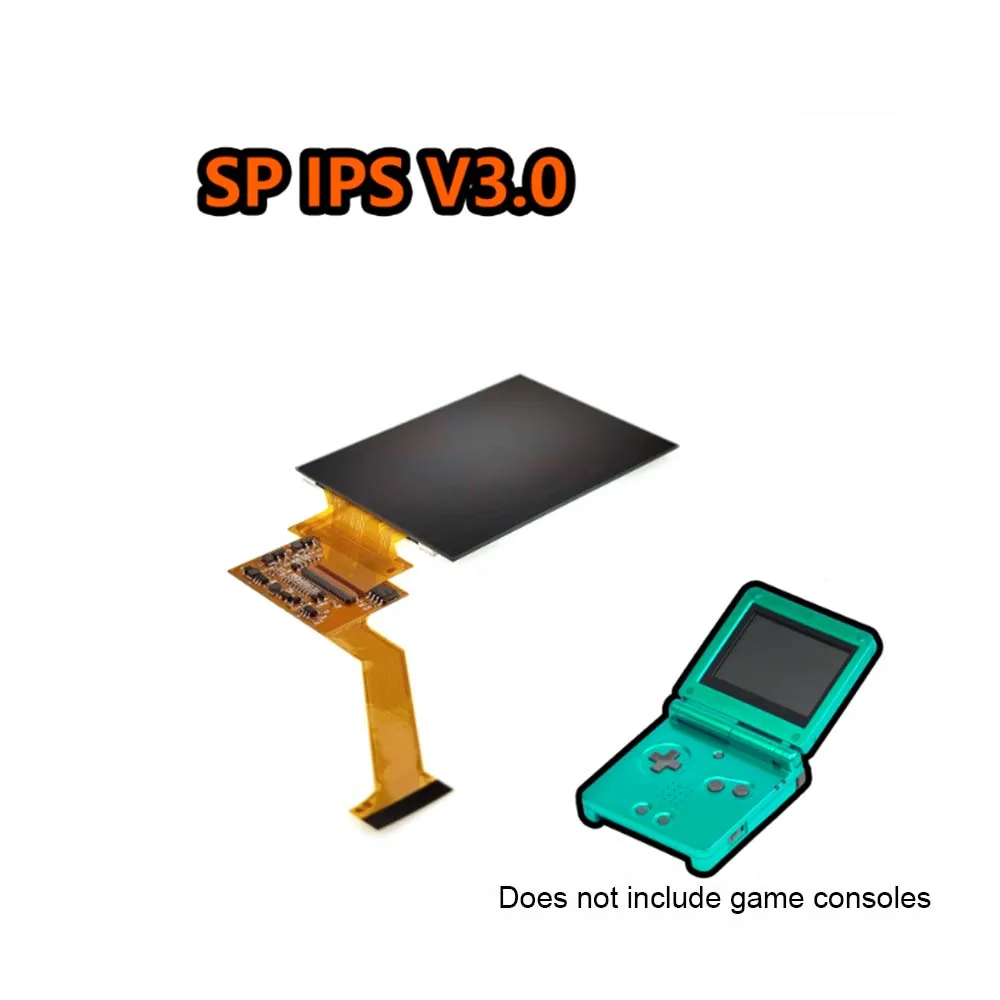 

For Nintend GBA SP Game Console IPS LCD Screen Highlight Replacement LCD Screen 5-level Brightness Adjustable