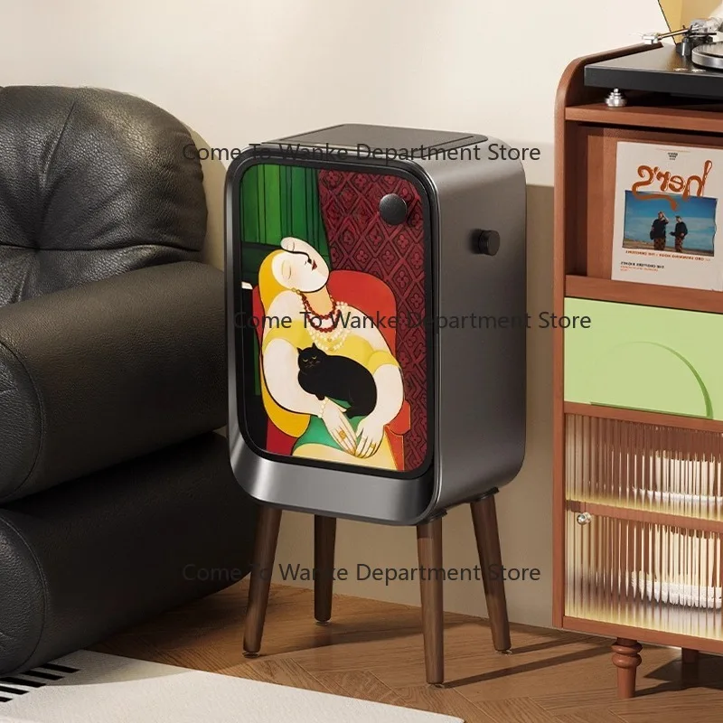 Smart sensor trash can for home, living room, and kitchen; high-rise, automatic, stylish, luxury, new vintage design