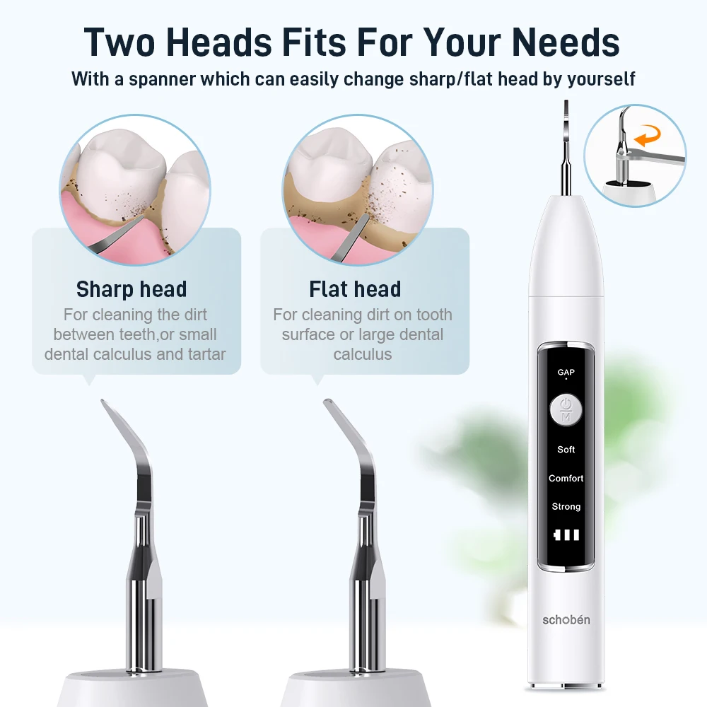 Schoben Ultrasone Tandreiniger Met Camera Visuele Elektrische Tandheelkundige Scaler Calculus Remover Irrigator Tanden Tandsteen Eliminator