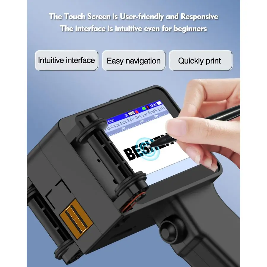 طابعة نافثة للحبر، طابعة رموز الدفعة لرقم صورة وقت QRCode، طابعة تاريخ صغيرة مع خرطوشة حبر سريعة الجفاف سعة 42 مل لـ Ma #4