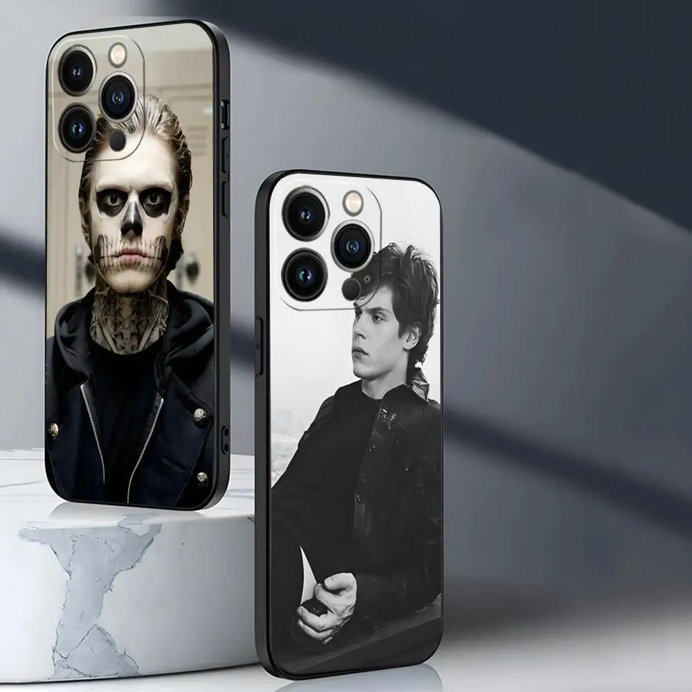 E-Evan Peters Phone Case for iphone 15 11 Pro Max 12 Mini 13 14 Xr Xs 6 6s 8 7 Plus Silicone Soft Cover