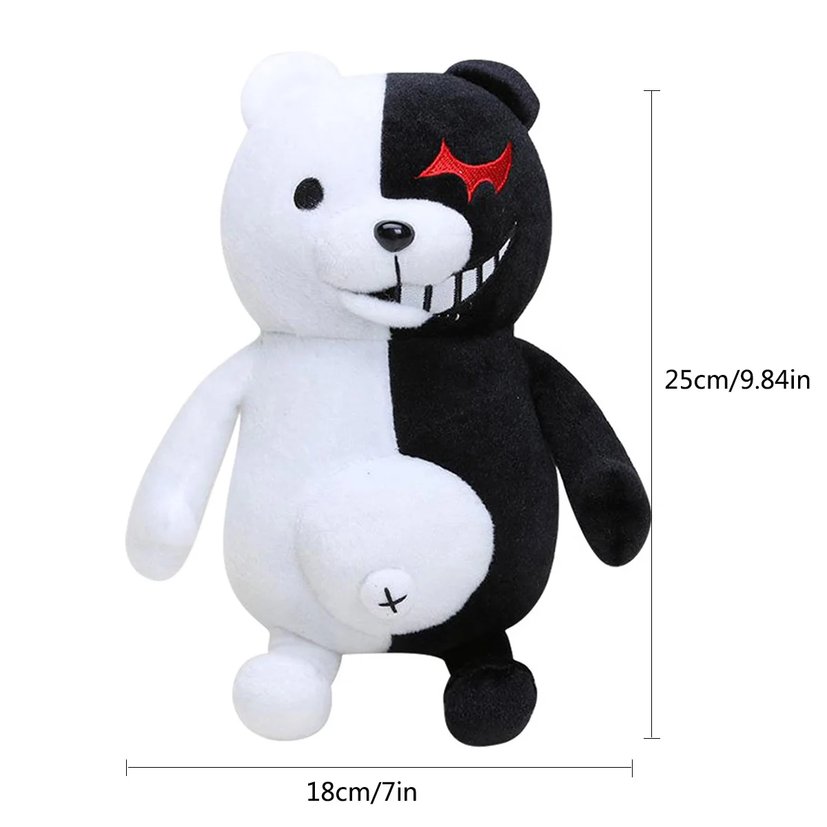 25/40 سنتيمتر أنيمي أبيض وأسود الدب ألعاب من نسيج مخملي لينة عناق دمية دب للبنين والبنات هدية عيد ميلاد وسادة هدية عيد #2