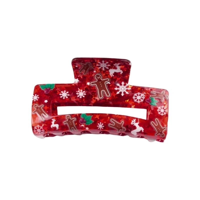 

5asd Christmas Santa Hair Claw Clip Large Barrettes Hair Jaw Clip Hair Tool