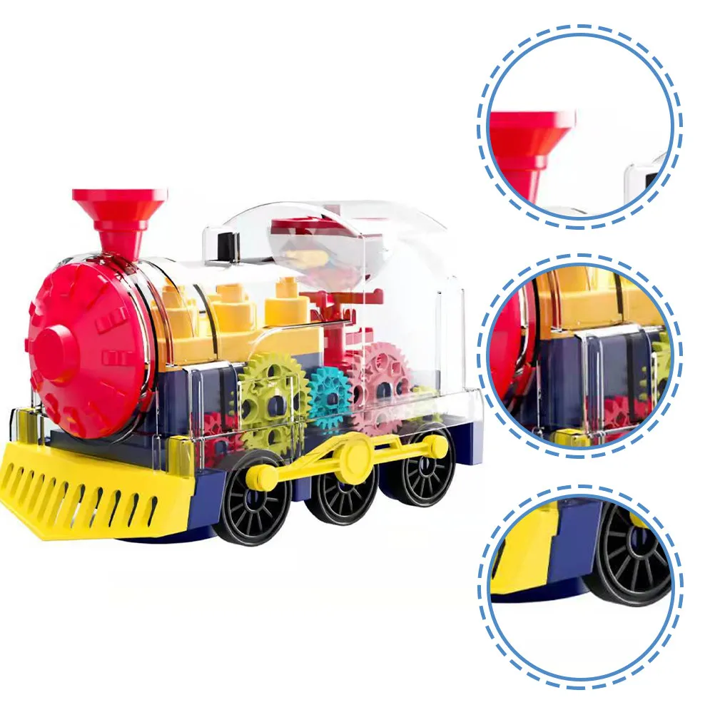 

Electric Train Universal Wheel Music Light Simulation Early Educational Train for Kids Toddlers Laugh Dancing Electrical Model
