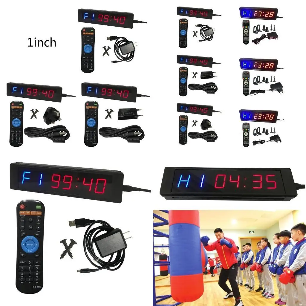 A2BE Gym Timer Clock for Home Gym with Remote Gym Clock Timer Stopwatch Count Down/Up