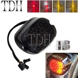 LED Taillight Tail Lamp w/ Braking Turn Signal Light for Harley Sportster Dyna FXDL Electra Glides Road King Softail Custom FXDF