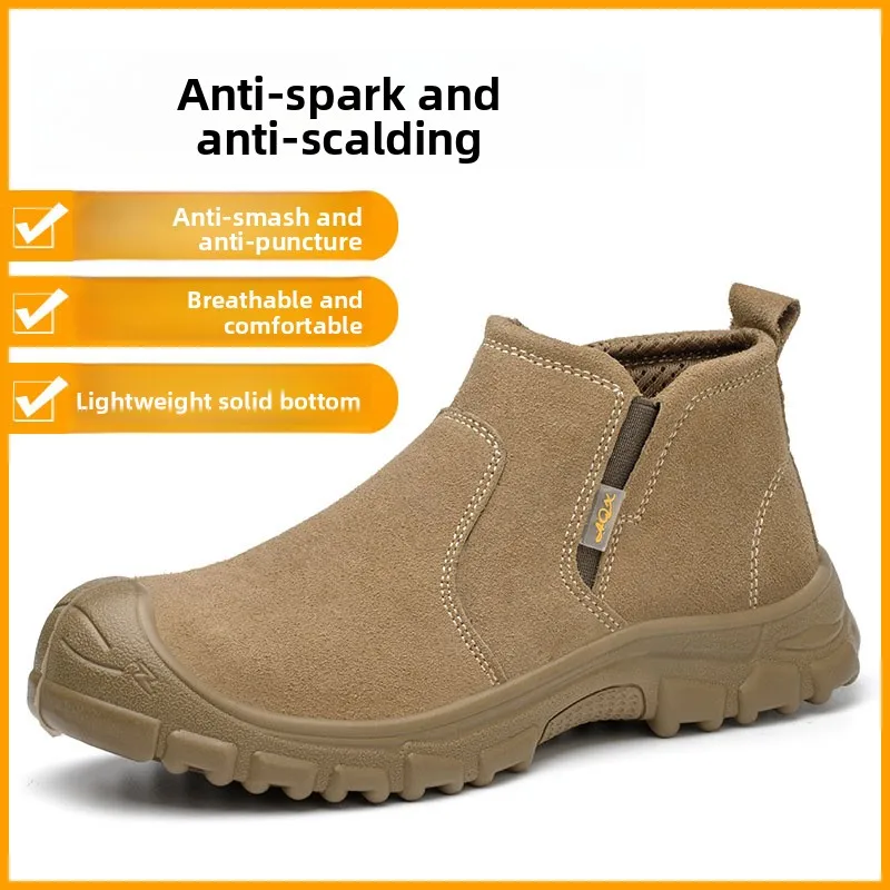 Picture 4: Men's Protective Shoes, Anti Smashing and Anti Stab Welding Shoes, Work Shoes, Wear-Resistant and Genuine Safety Shoes