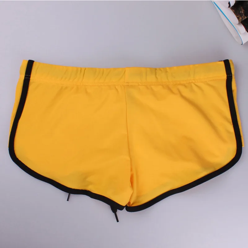 WJ Fashion Men\'s Briefs Low Waist Sexy Men\'s Swim Shorts Soft Light Breathable Boxer Briefs