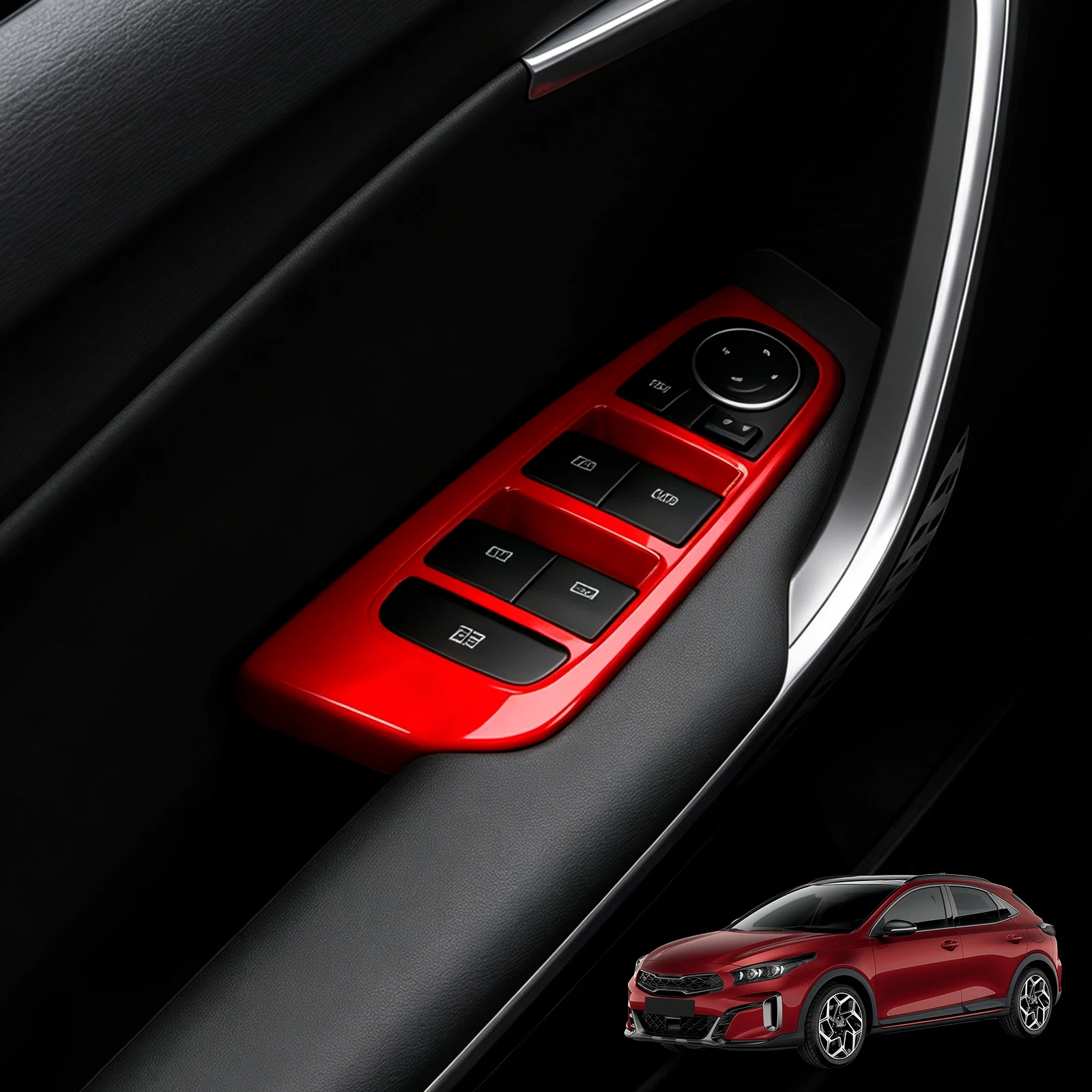 Для Kia Ceed Xceed 2020-2025: накладка на кнопку стеклоподъемника, декоративная накладка на панель дверного подлокотника, аксессуары для интерьера автомобиля, деталь для тюнинга авто