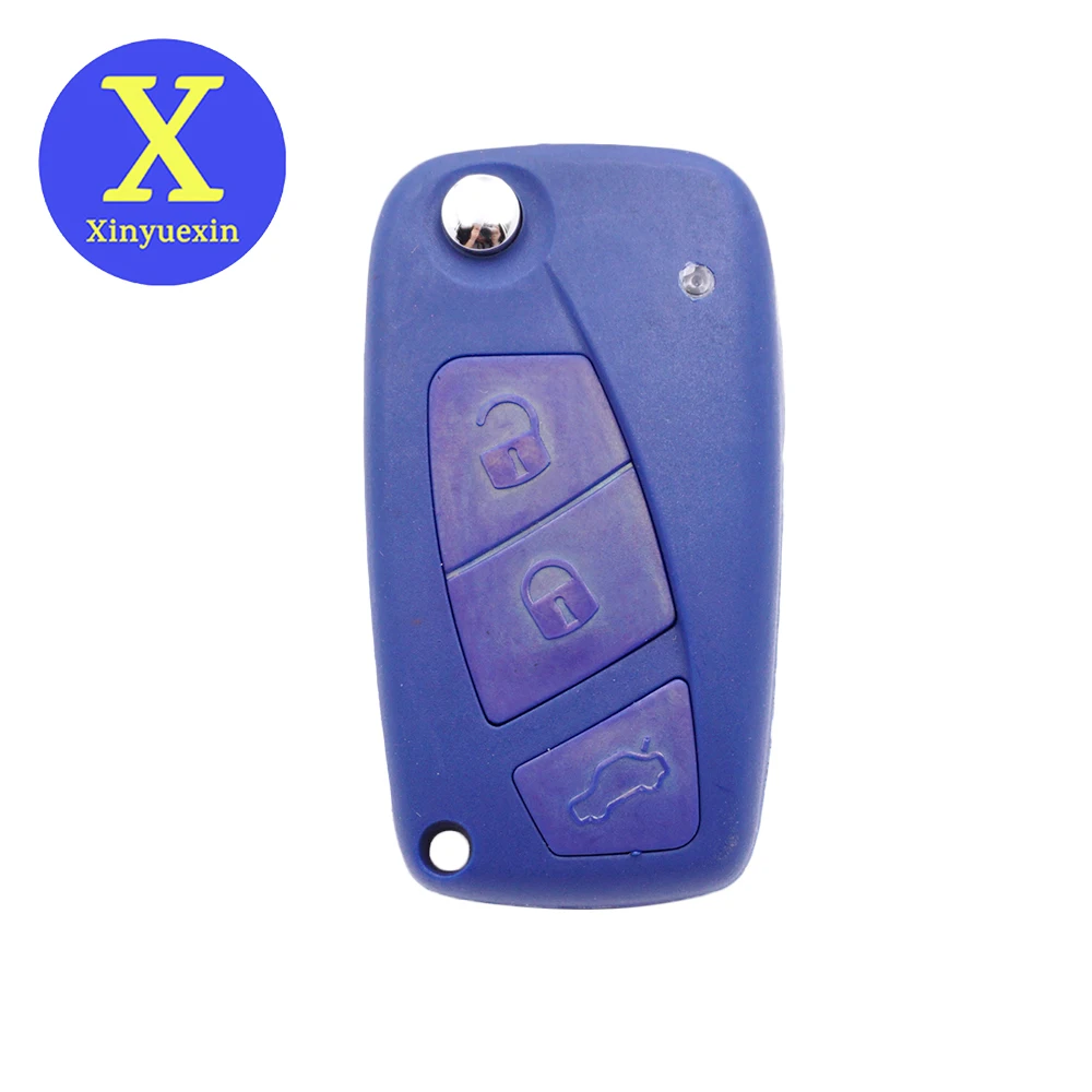 

Xinyuexin 3-кнопочный корпус автомобильного ключа для Fiat 500 Panda Stilo Ducato Punto, автоматический необрезанный SIP22, сменное лезвие SIP22