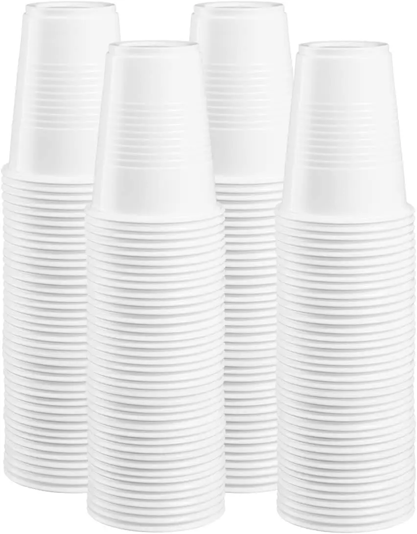 

Comfy Package [7 oz. - 500 Count] White Plastic Cups - Cold White Cups for Parties, Disposable Drinking Cups for All