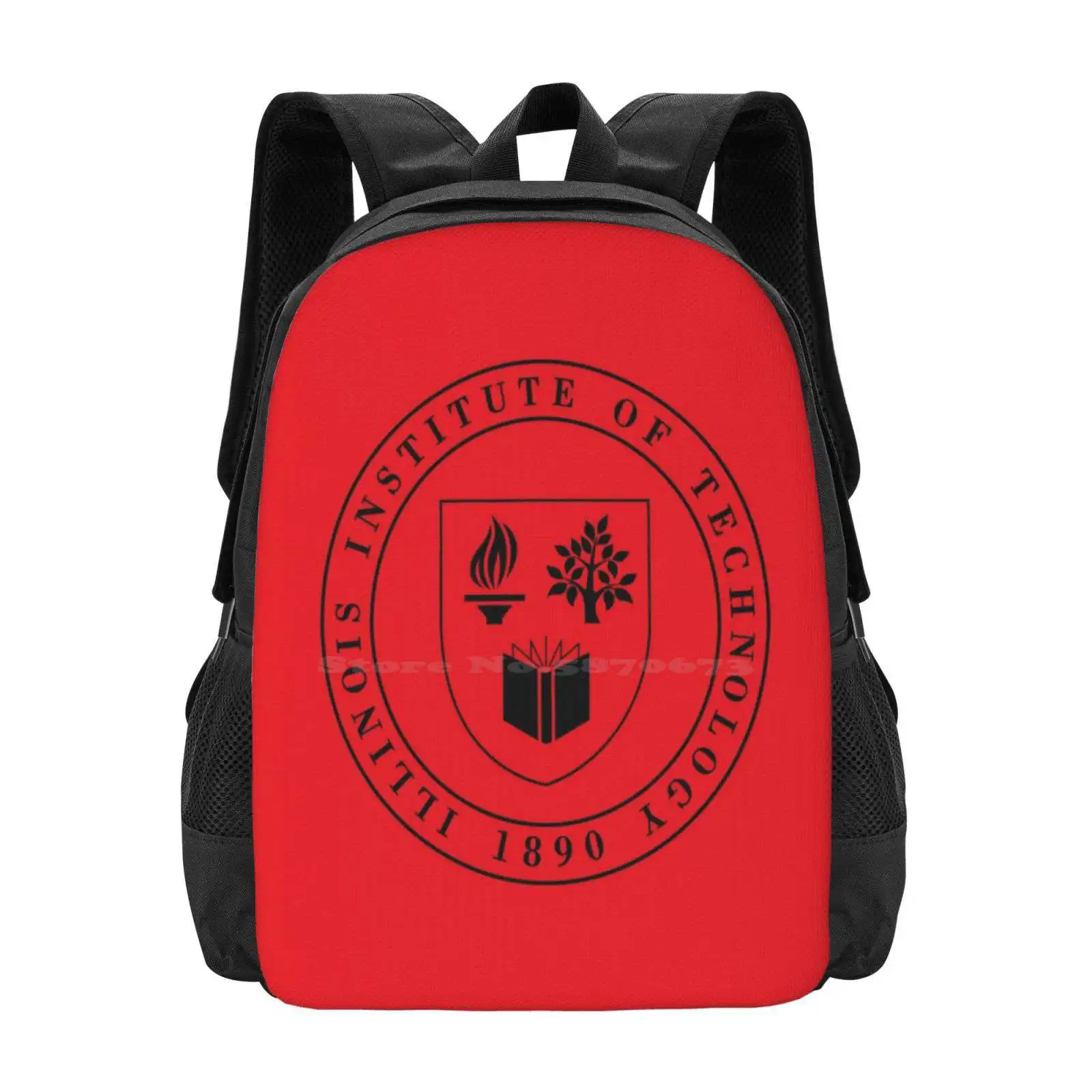 Illinois Institute Of Technology College 3d Print Design Backpack Student Bag Illinois Tech College Fans Illinois Tech College