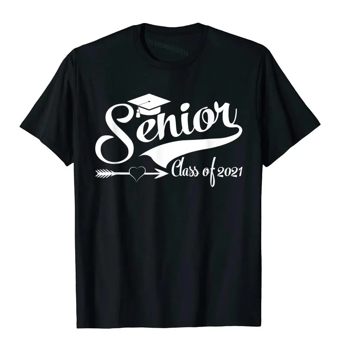 

Senior Class Of 2021 Graduate Heart Funny Graduation Grad T-Shirt T Shirt Tees Family Cotton Print Gift Men's