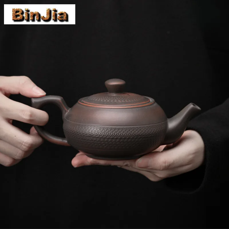 260 مللي الصينية Qingxi الأرجواني الفخار إبريق الشاي اليدوية القفز سكين وعاء اليابانية صانع الشاي غلاية درينكوير اكسسوارات جمع #6