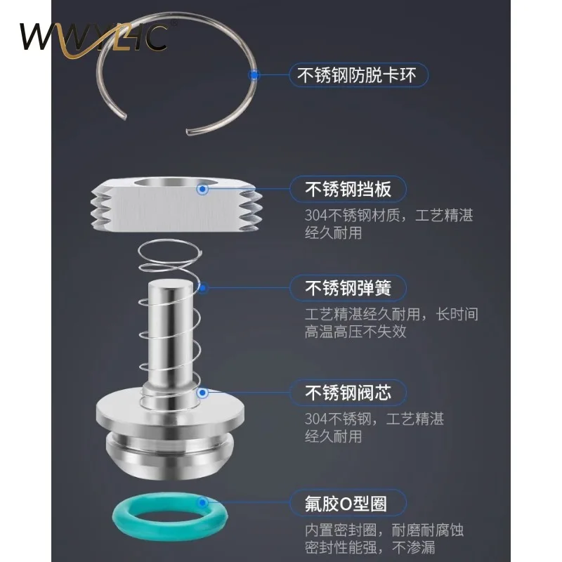 

Suitable for G1/2 Four-quarter Stainless Steel High Temperature Check Valve DN15 Mechanical Pressure 304 Corrosion Resistance