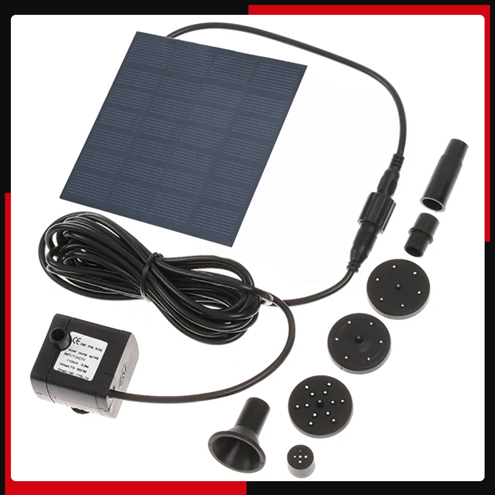 Image of 6v 1,2 w bürstenlose Solar wasserpumpe Brunnen Garten schwimmende Pflanzen Bewässerungs kraft Brunnen Pool Hausgarten kleiner Teich