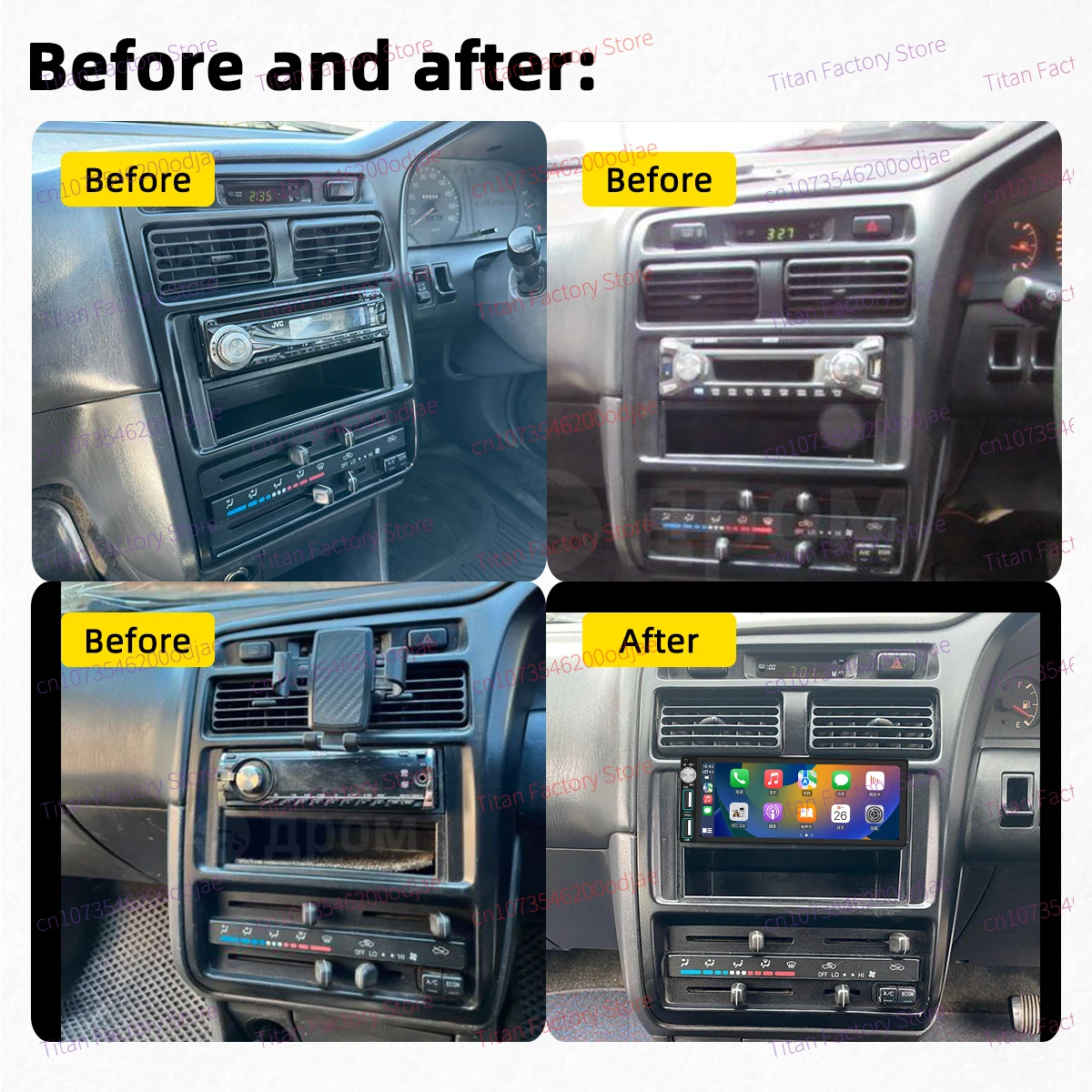 Carplay Autoradio Android Car Multimedia for Toyota Caldina 1996-2001 6.86