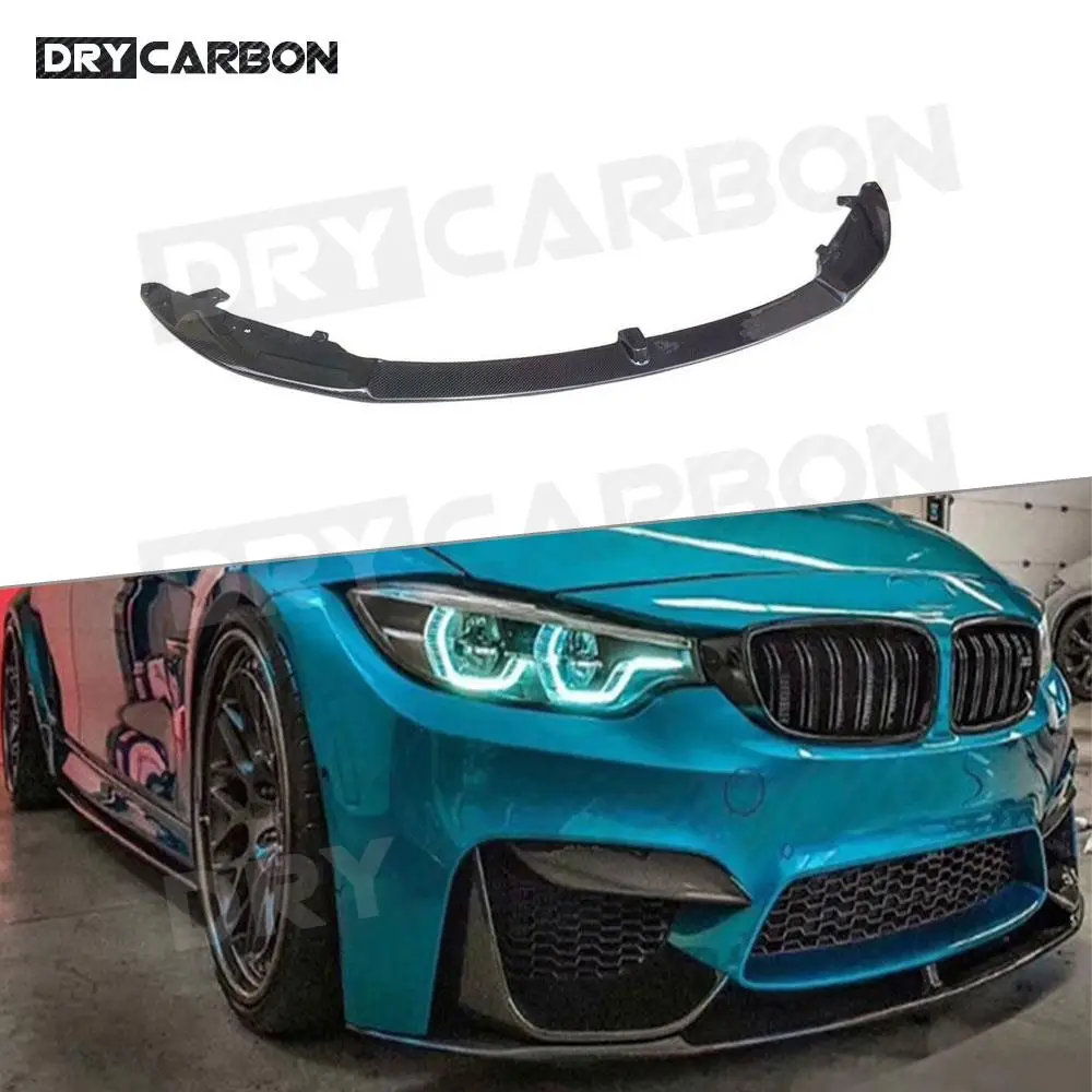 

Carbon Fiber Car Front Bumper Lip Spoiler Chin for BMW 4 Series M3 M4 F80 F82 F83 2014 2015 2016 2017 FRP Front Splitters