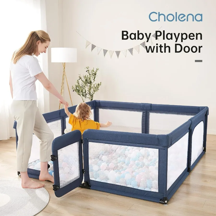 Box per bambini extra large per giochi e esplorazione sicuri al coperto Robusto cortile da gioco 79x71 con cancello di sicurezza sicuro, ideale per i più piccoli