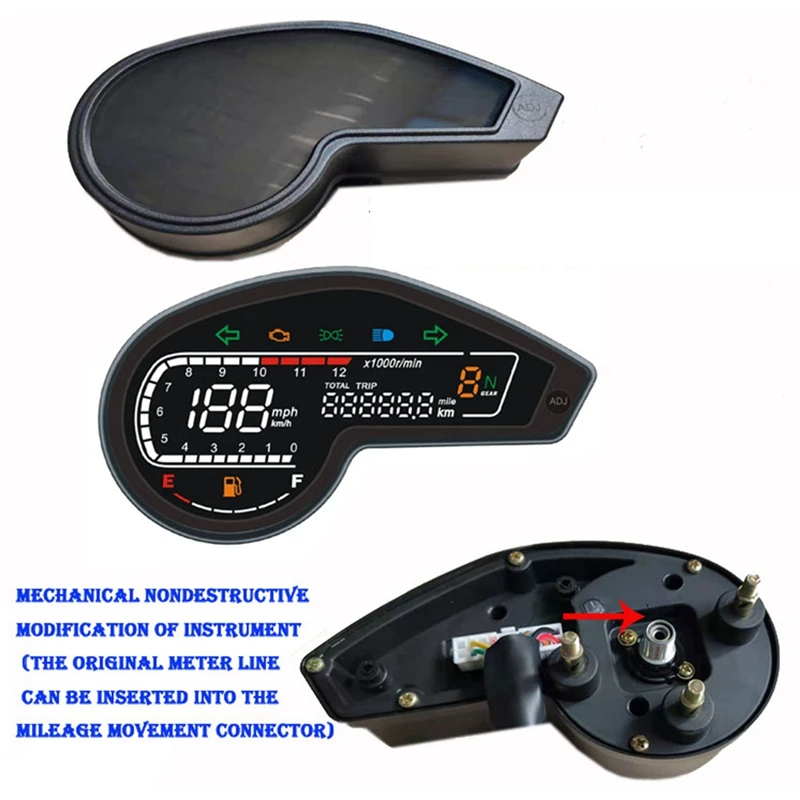 Motorcycle Speedometer For Honda NXR150 NXR125 Bros 2003-2014 Digital LED Odometer Tachometer XR150 GY200