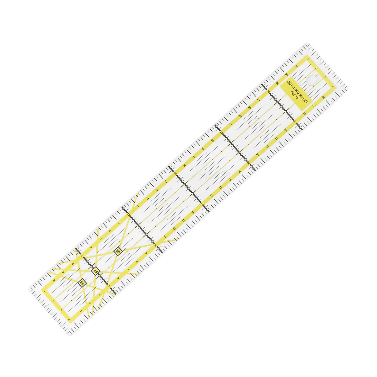 New Acrylic Quilting Ruler Yellow 5x30cm Patchwork Ruler Fabric Cutting Ruler Patchwork Sewing