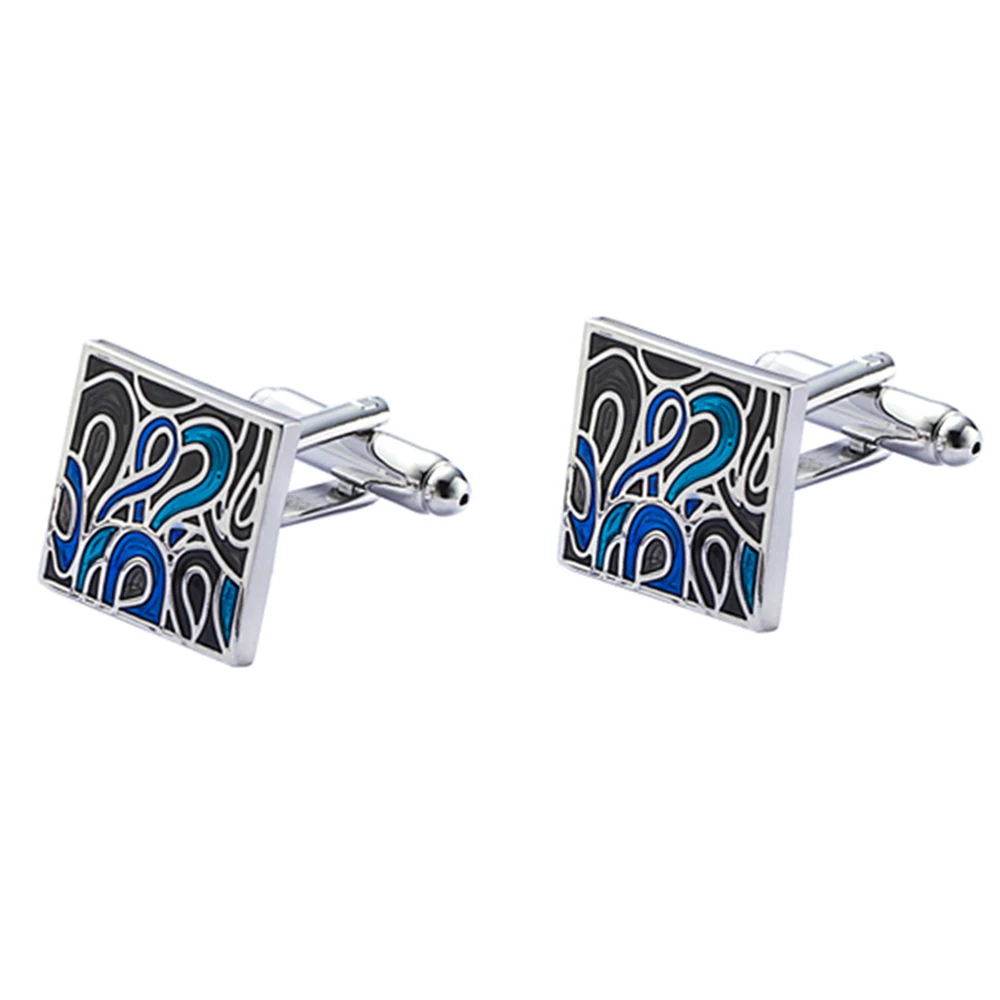 VAGULA Classic Copper Men's French Shirt Button Gemelos Hot Selling Enamel Stripe Cufflinks 635